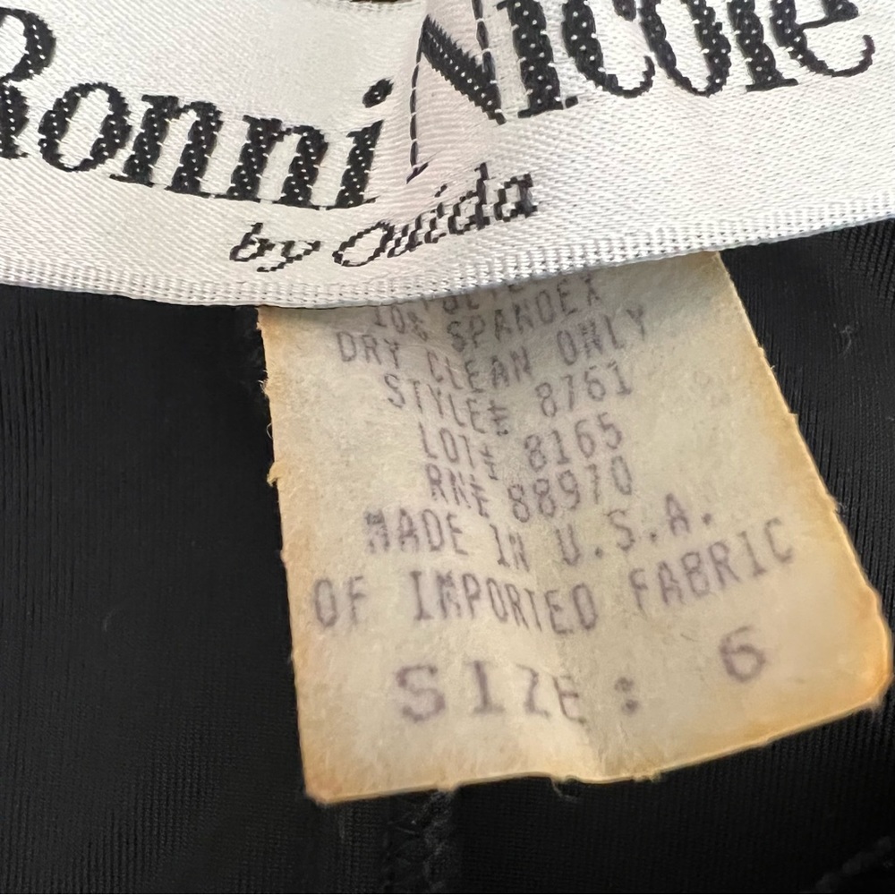 Black Velour Matching Set  Ronnie Nicole Maxi Dress and Jacket 80’s VTG Trophy - Picture 12 of 16